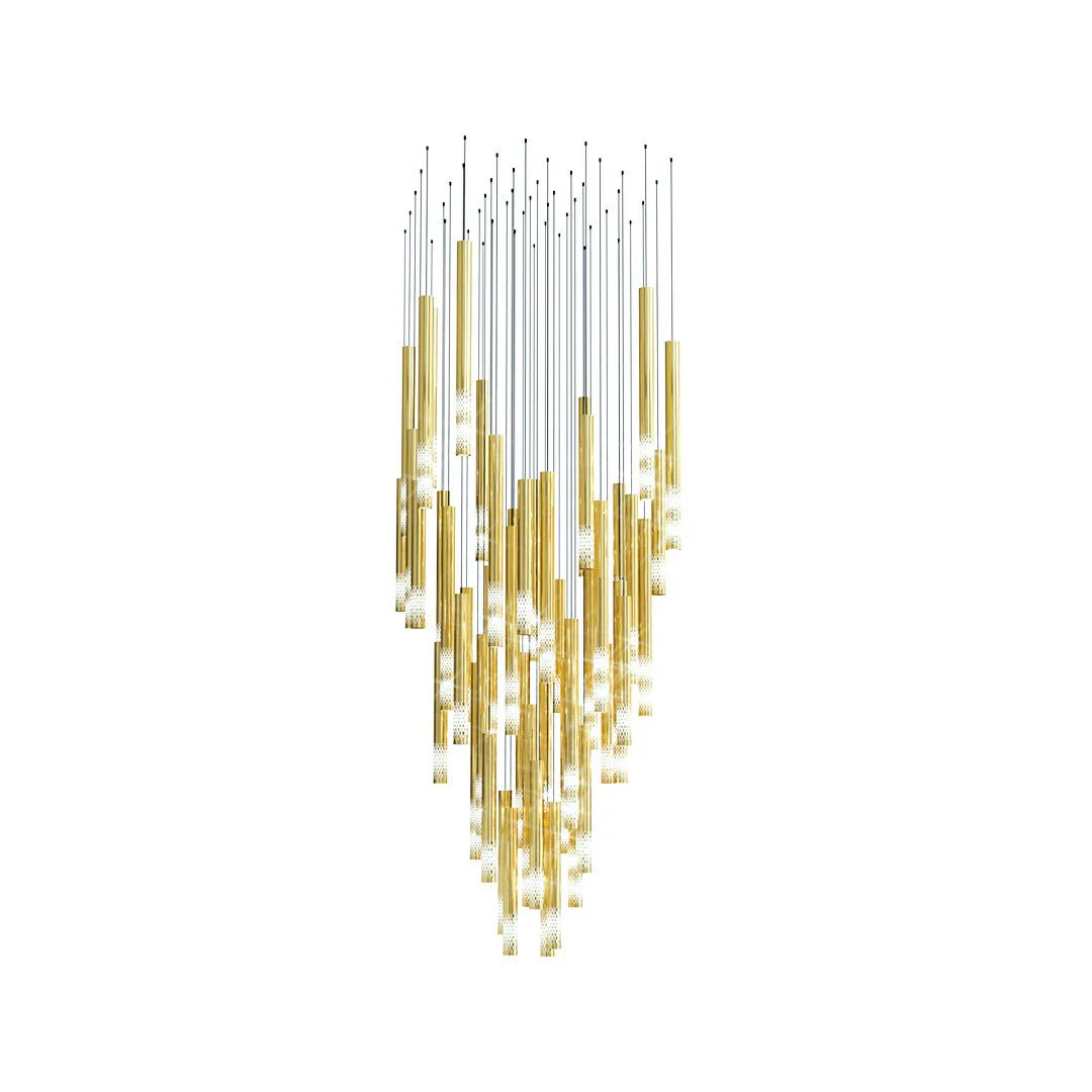 Ovynira Gold Rod Chandelier - Image 32