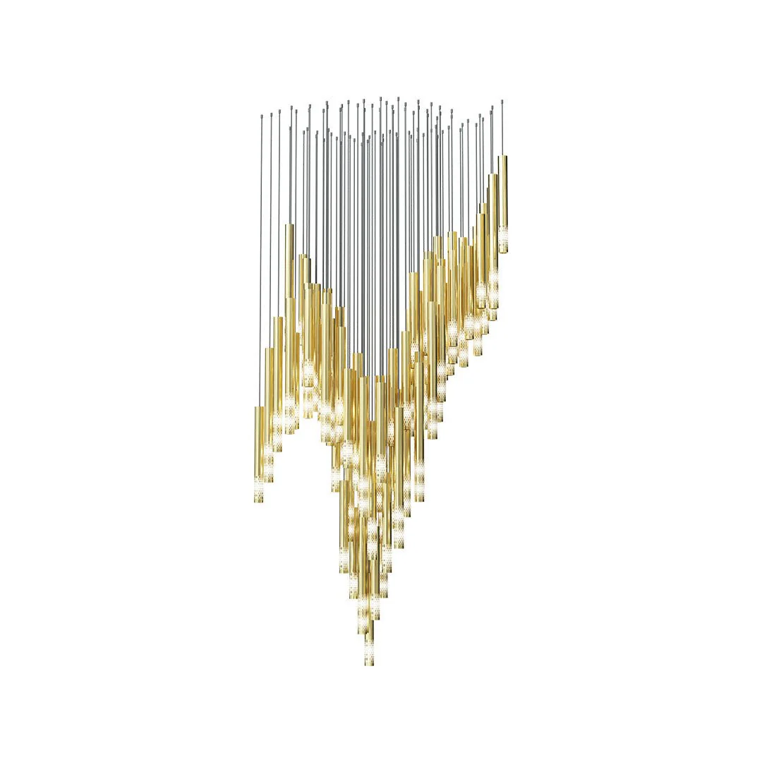 Ovynira Gold Rod Chandelier - Image 35