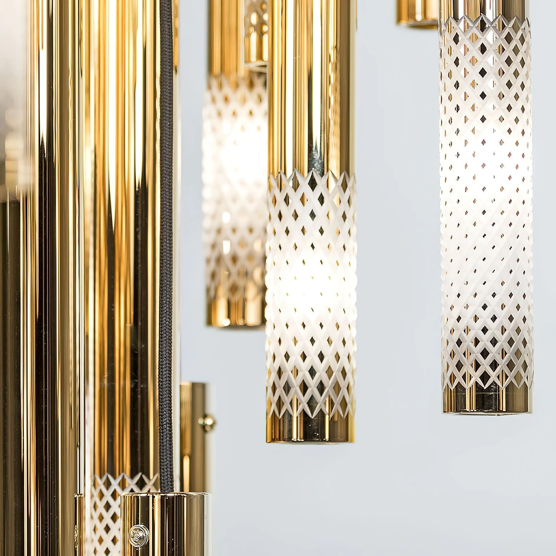 Ovynira Gold Rod Chandelier - Image 44