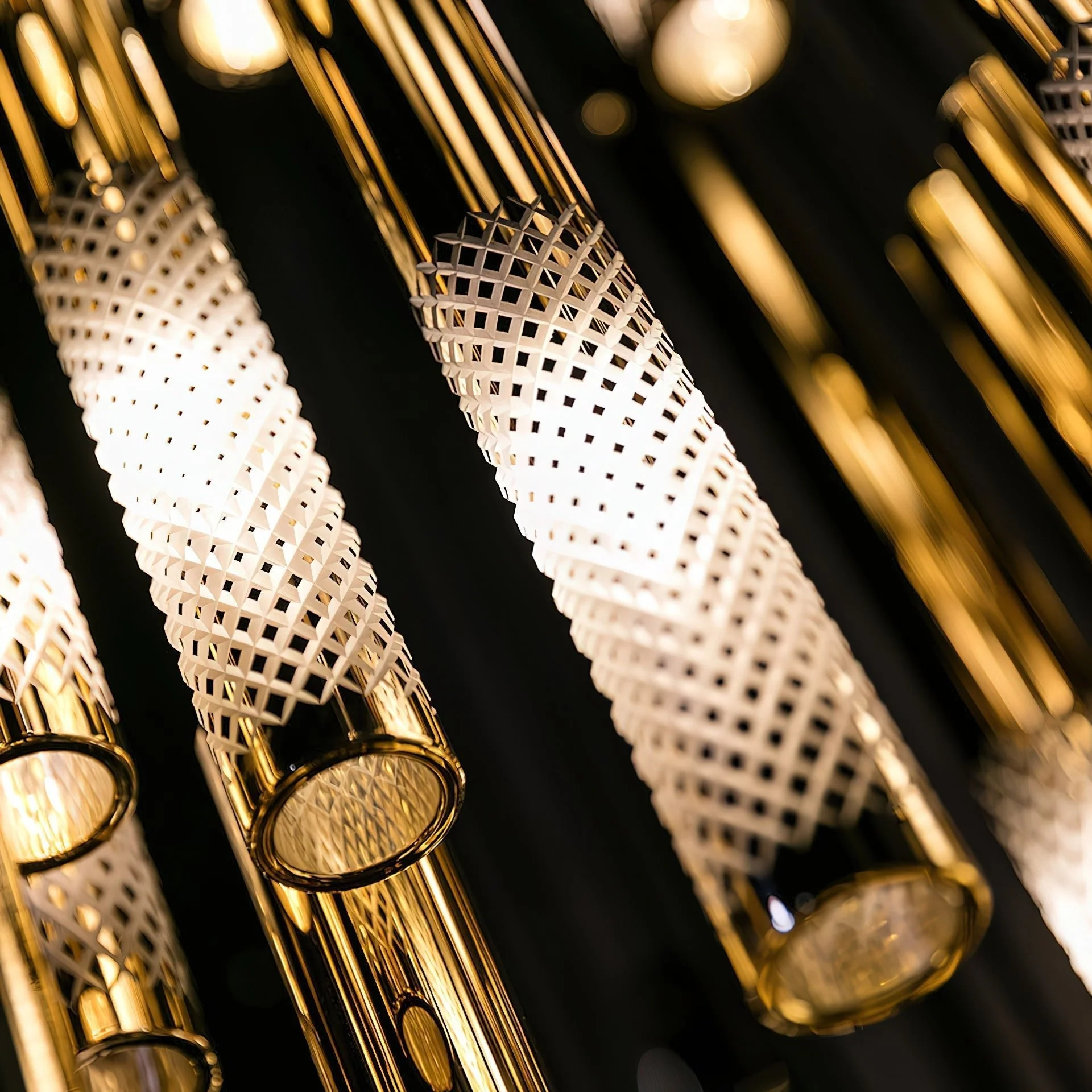 Ovynira Gold Rod Chandelier - Image 47