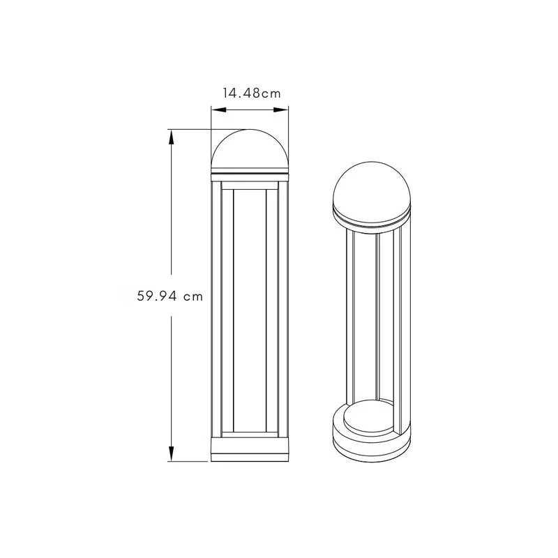Pamela Classic Modern Outdoor Pillar Lights - Image 8