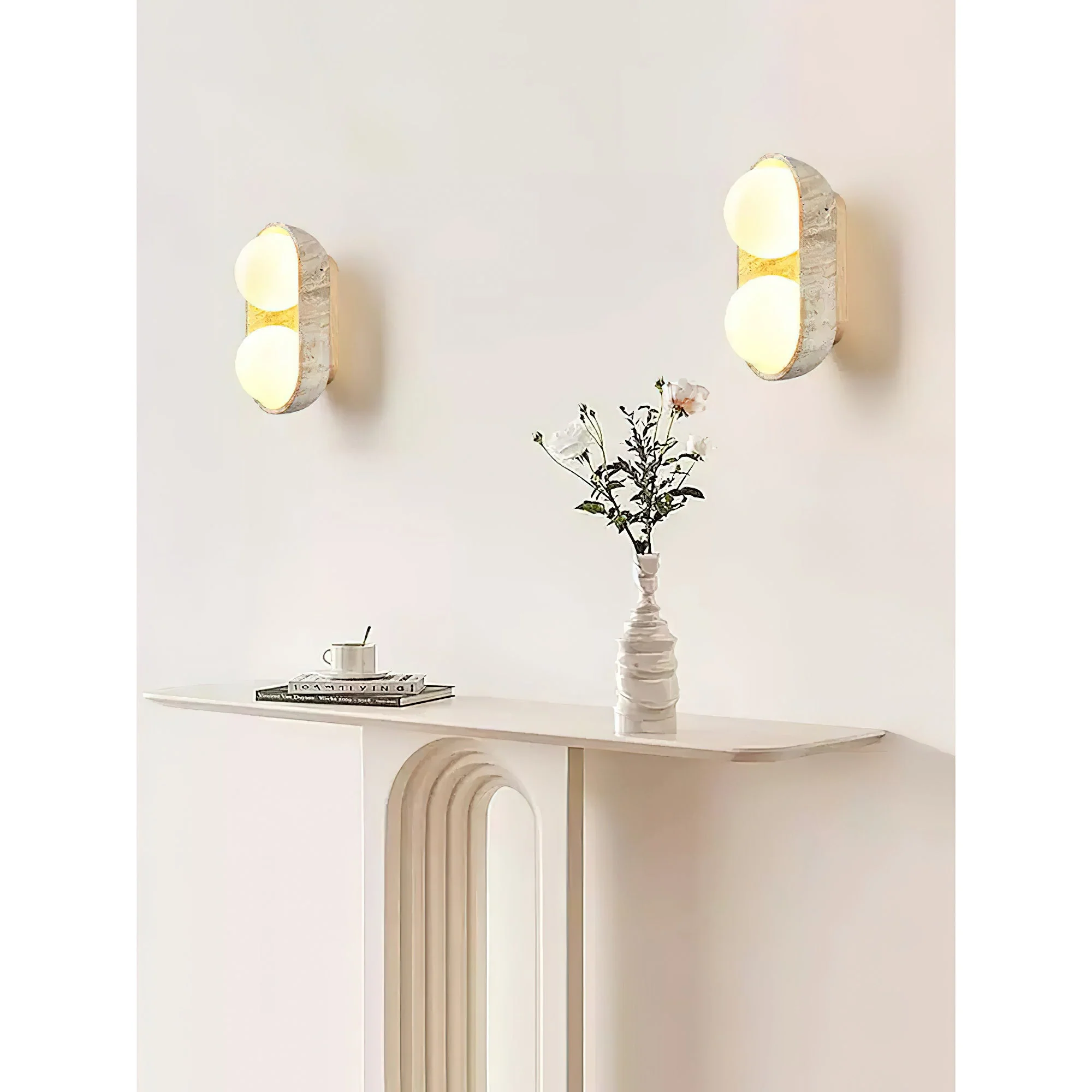Paola Wabi-Sabi Travertine Wall Light - Image 10