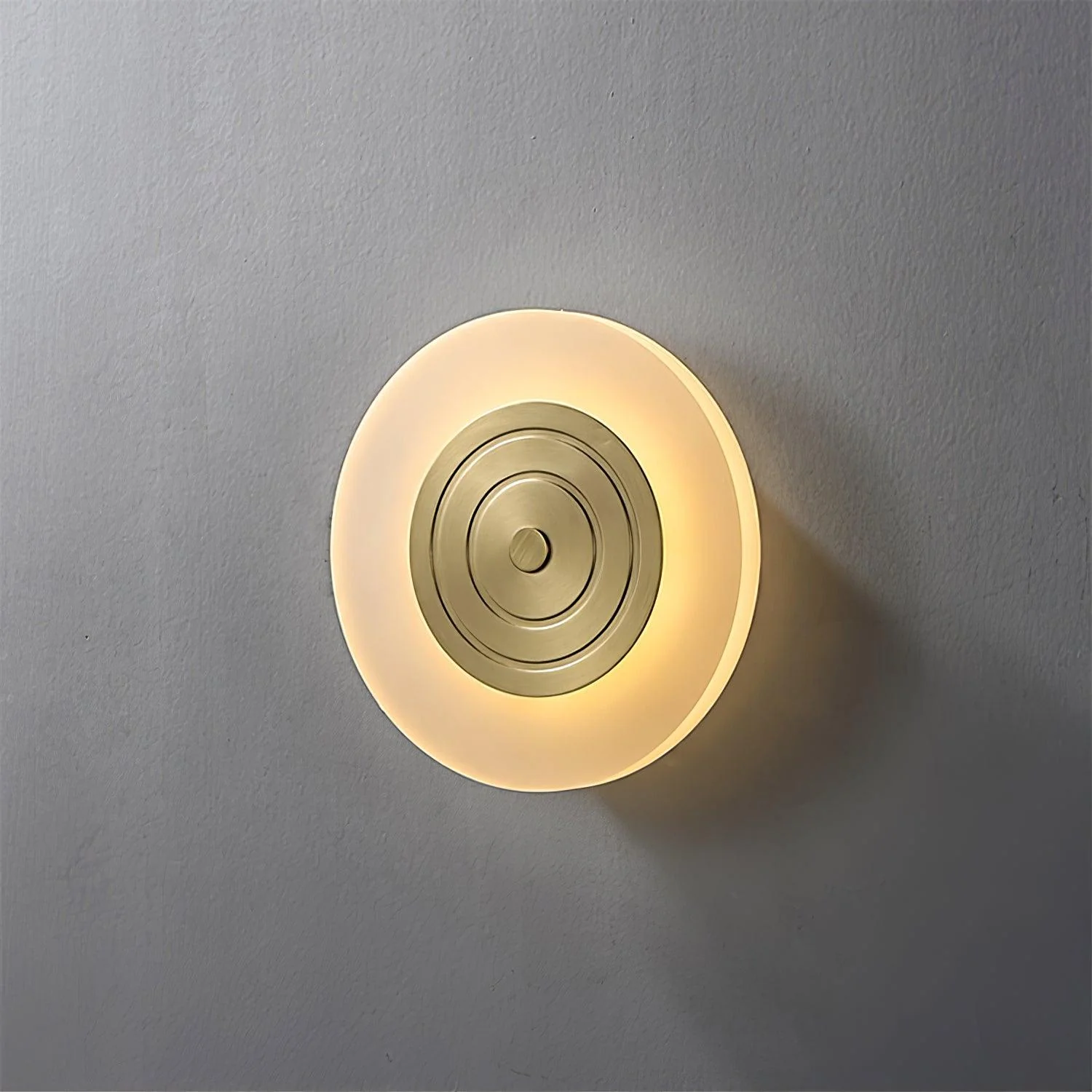 Patricia Round Moon Elegance Brass Wall Lamp - Image 2