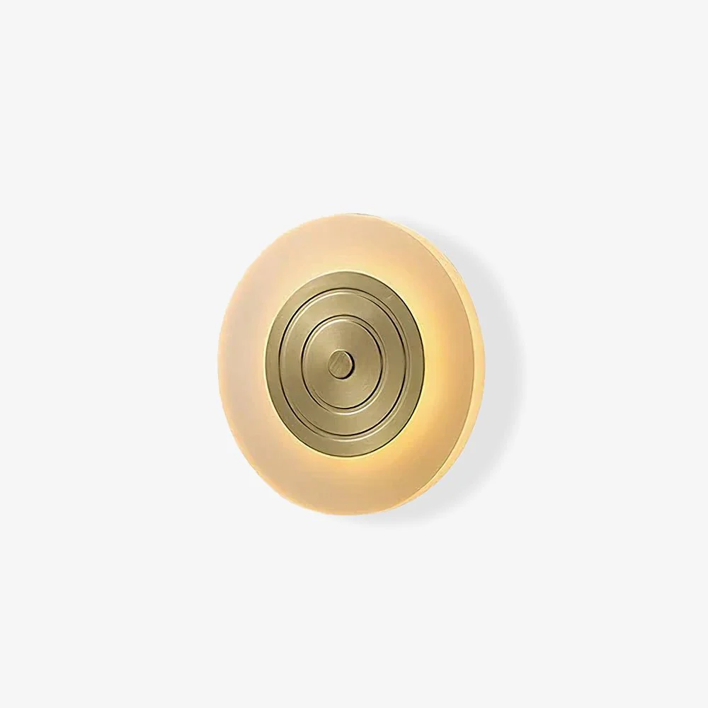 Patricia Round Moon Elegance Brass Wall Lamp - Image 6