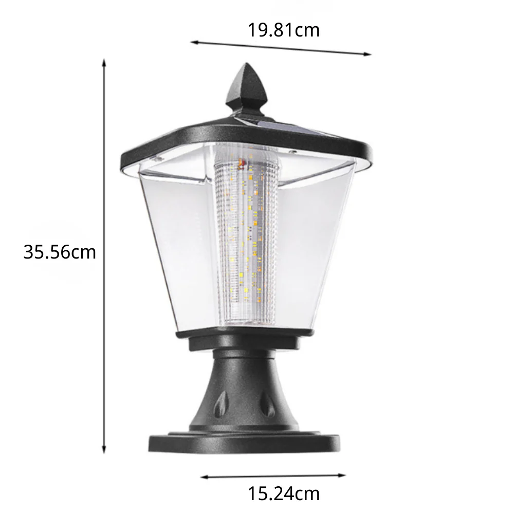 Paxton LED Solar Pyramid Outdoor Pillar Lights - Image 11