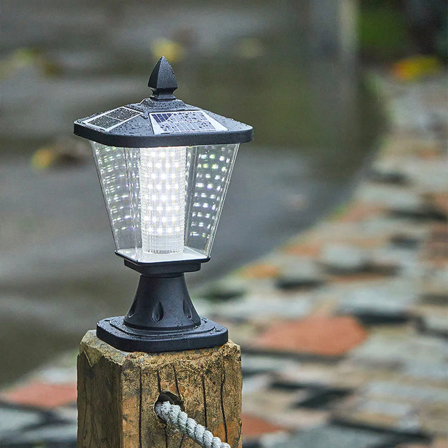 Paxton LED Solar Pyramid Outdoor Pillar Lights - Image 4