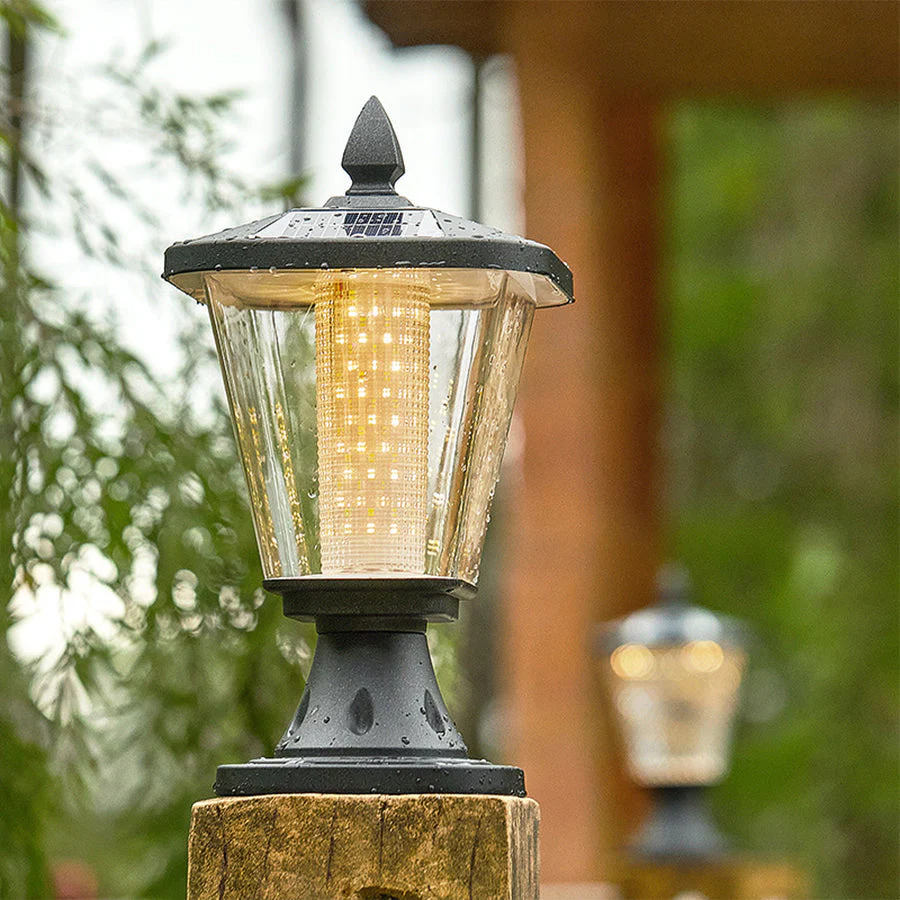 Paxton LED Solar Pyramid Outdoor Pillar Lights - Image 7