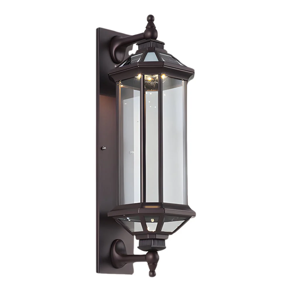 Peacemy Retro Ribbed Solar Glass Outdoor Wall Light - Image 8