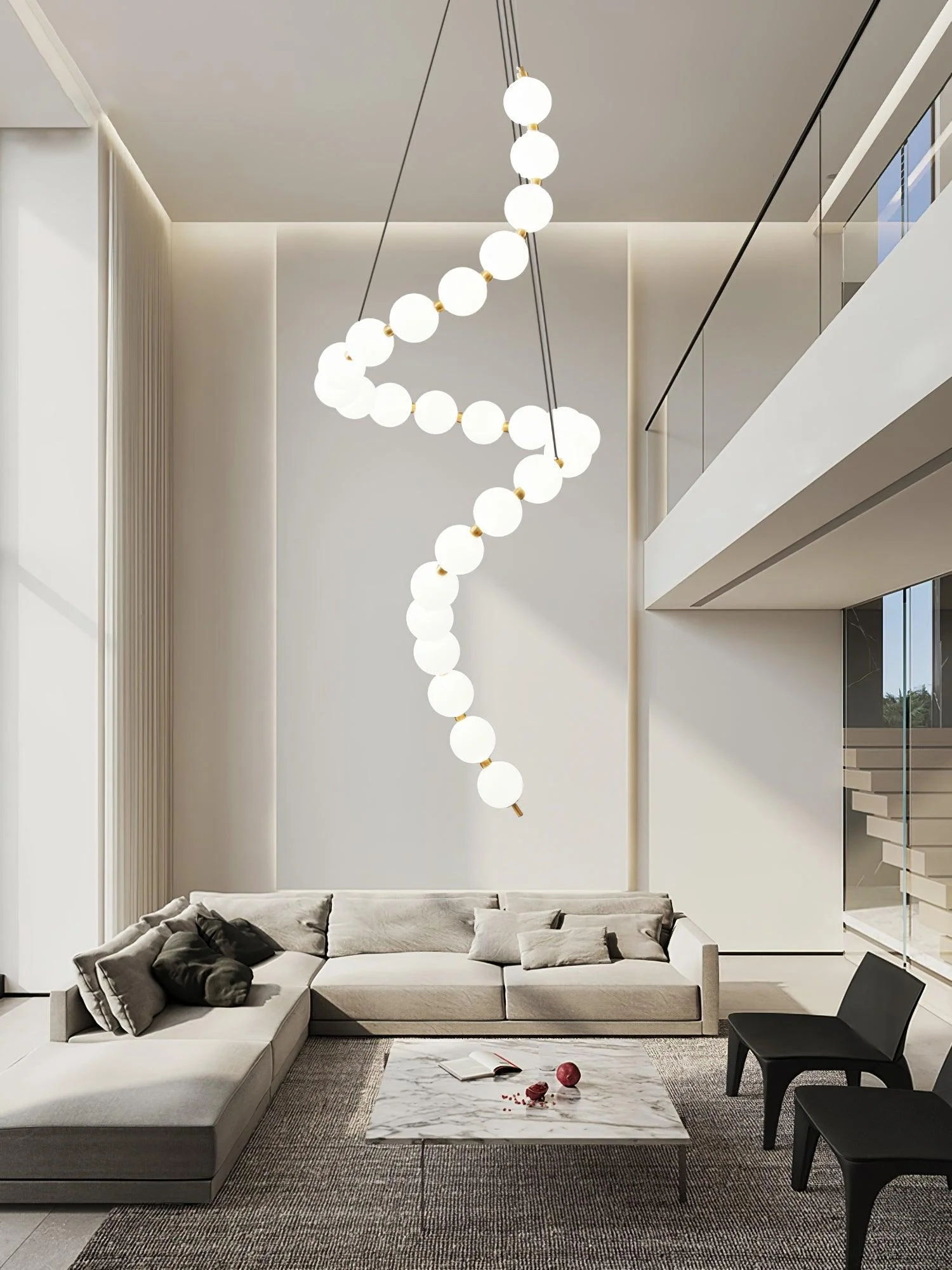 Pearl Modernl Glass Chandelier - Image 10
