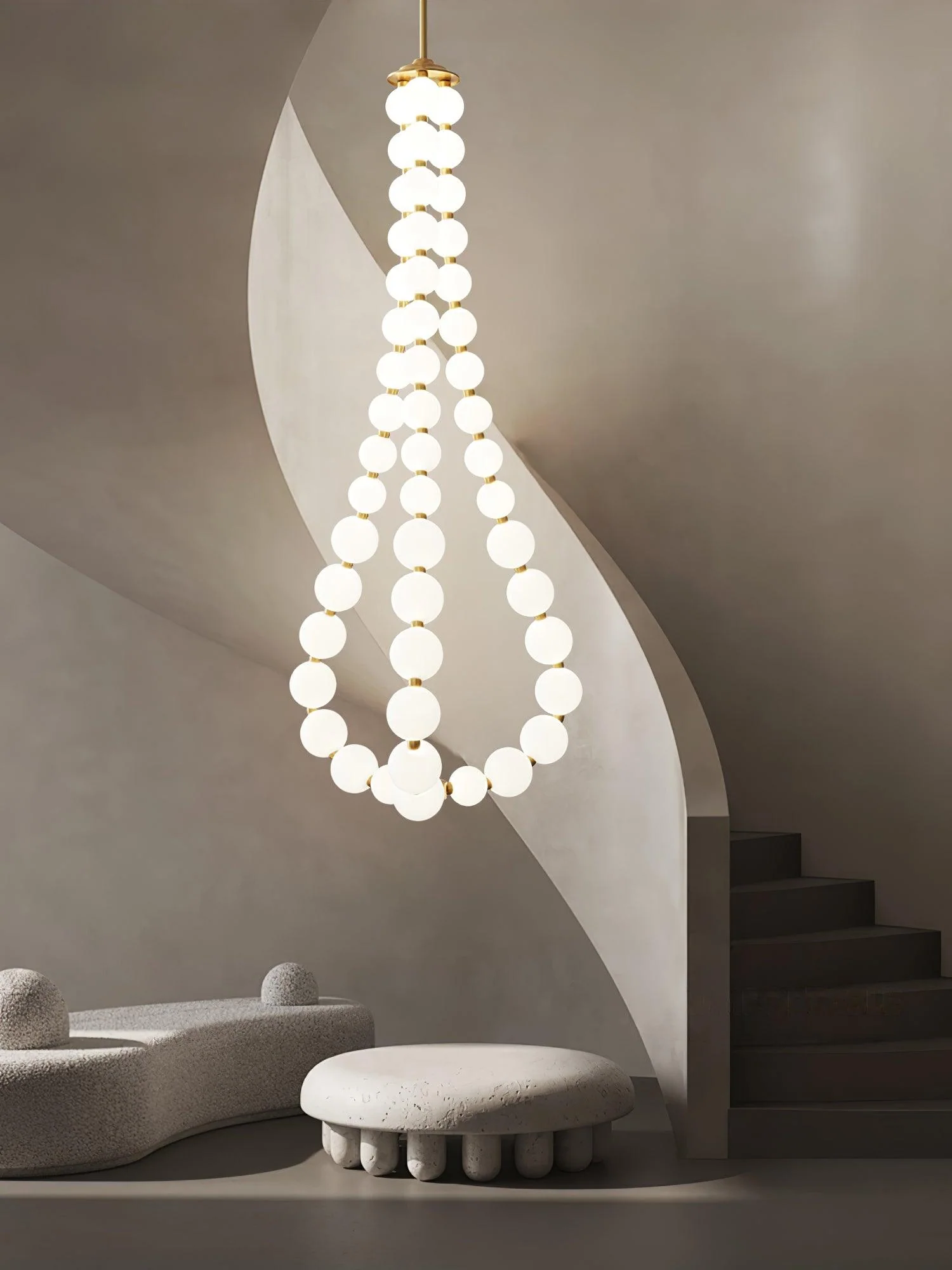 Pearl Modernl Glass Chandelier - Image 17