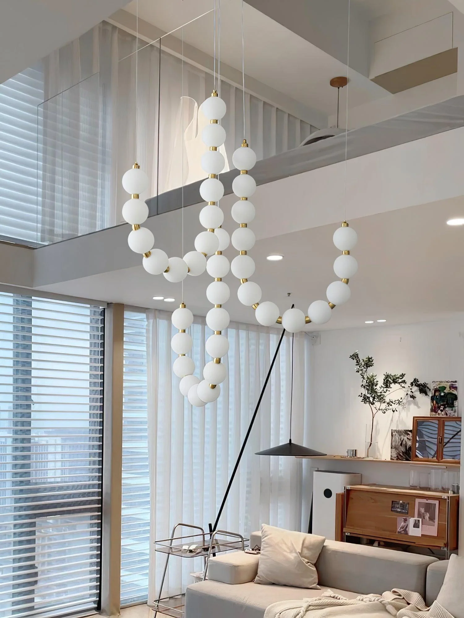 Pearl Modernl Glass Chandelier - Image 2