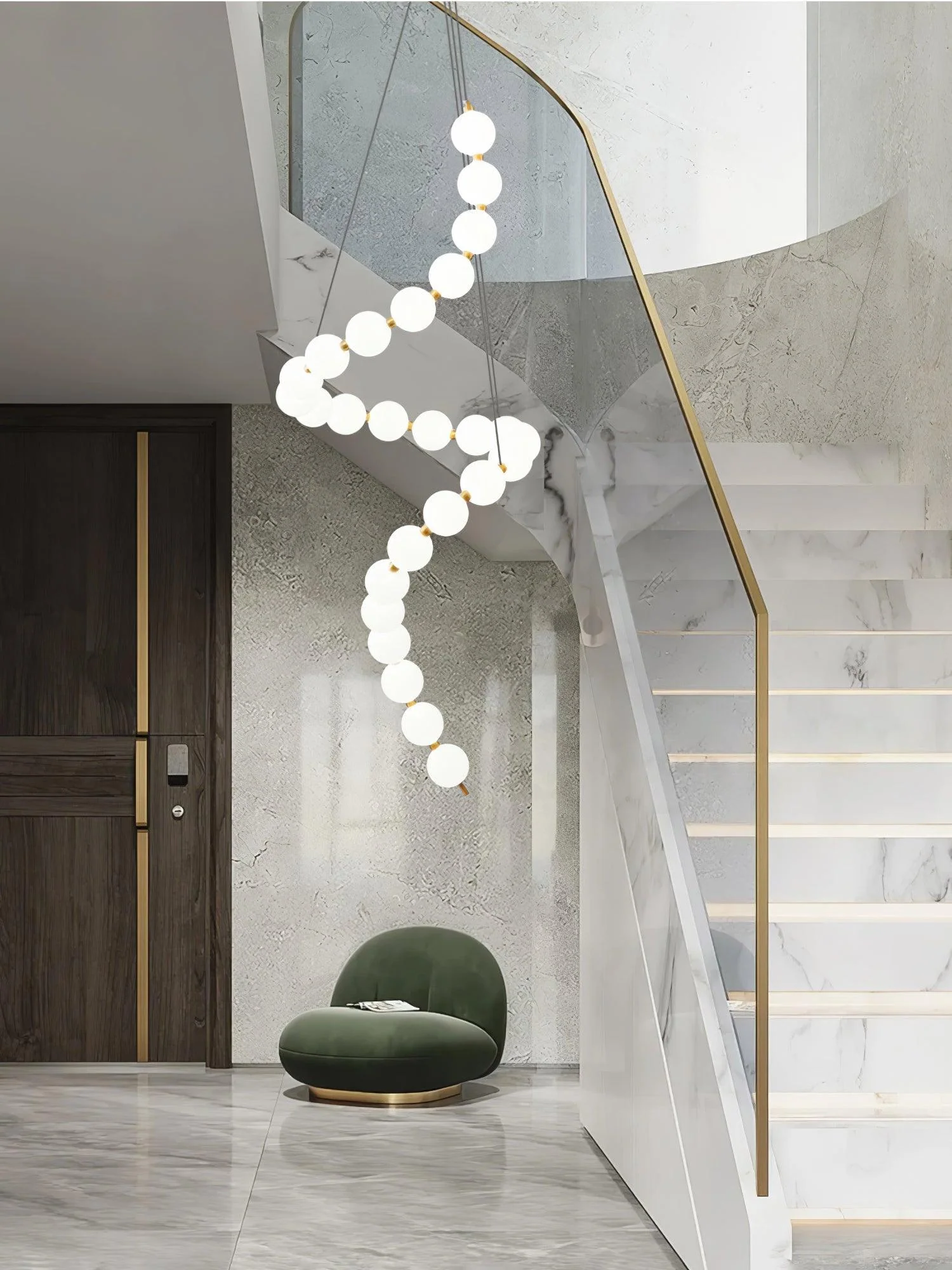Pearl Modernl Glass Chandelier - Image 21