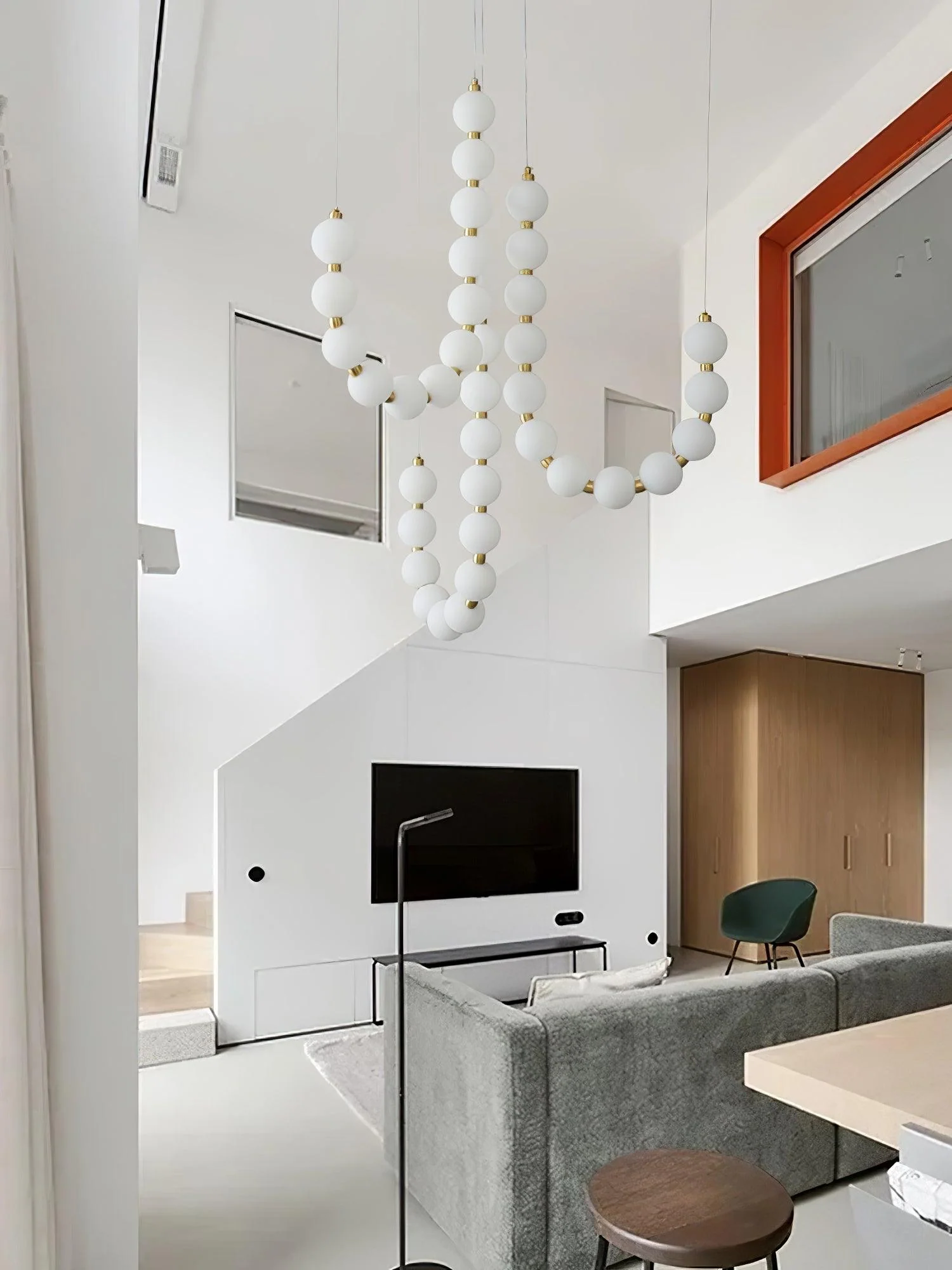 Pearl Modernl Glass Chandelier - Image 24