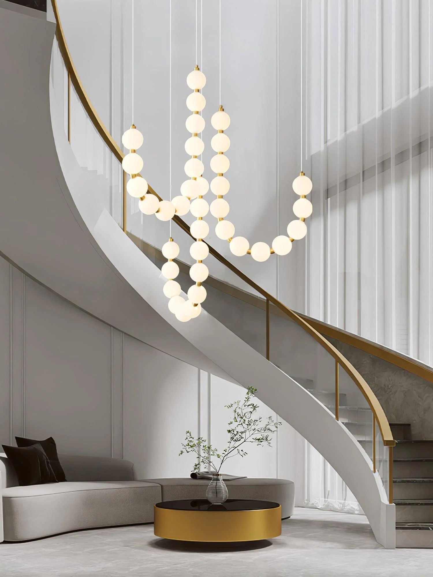 Pearl Modernl Glass Chandelier - Image 25