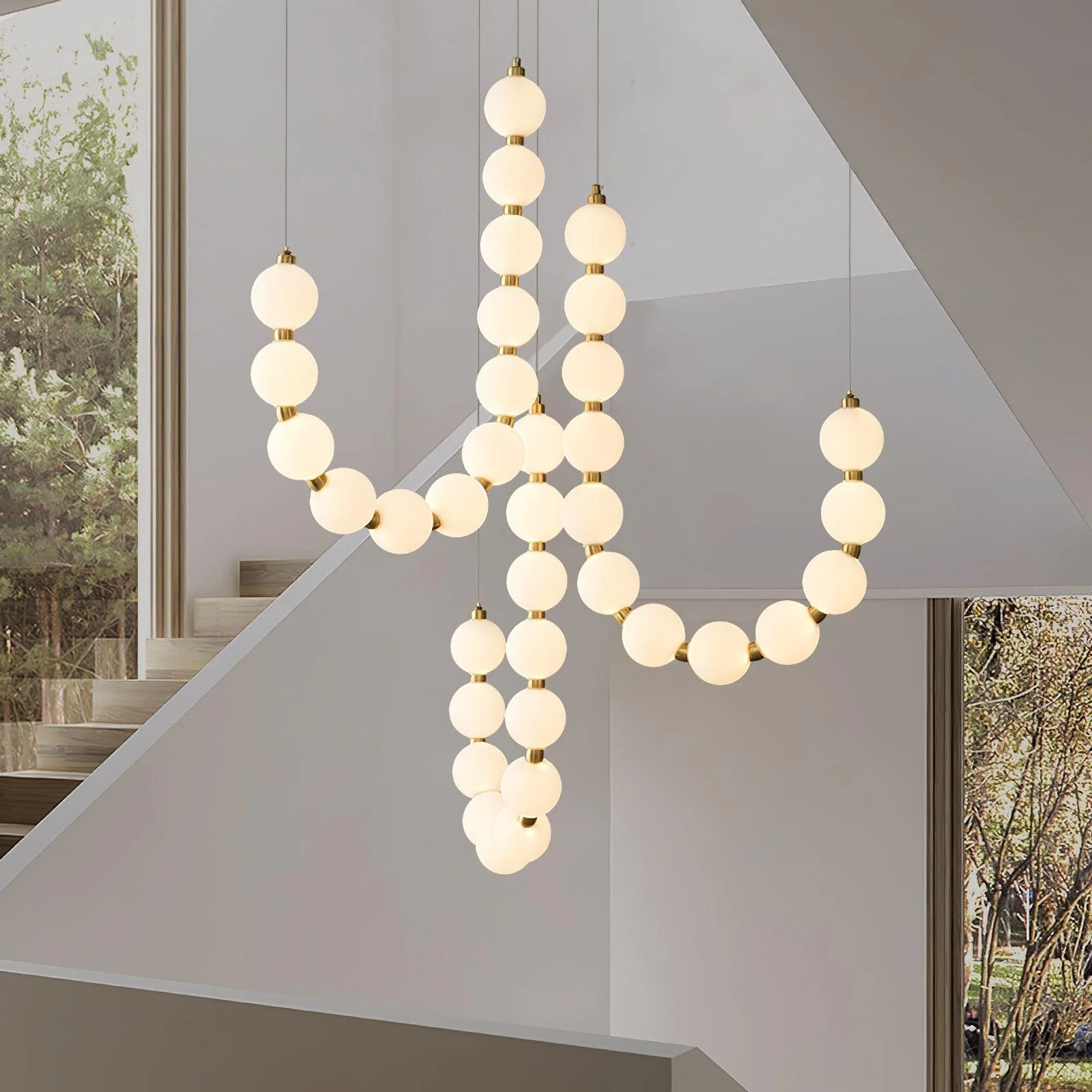 Pearl Modernl Glass Chandelier - Image 28