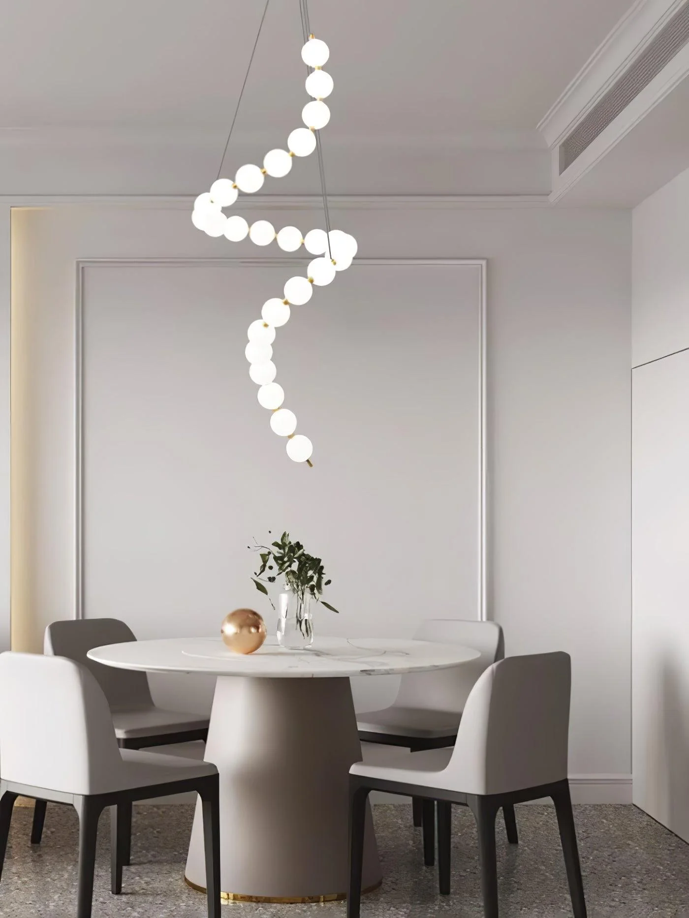 Pearl Modernl Glass Chandelier - Image 3