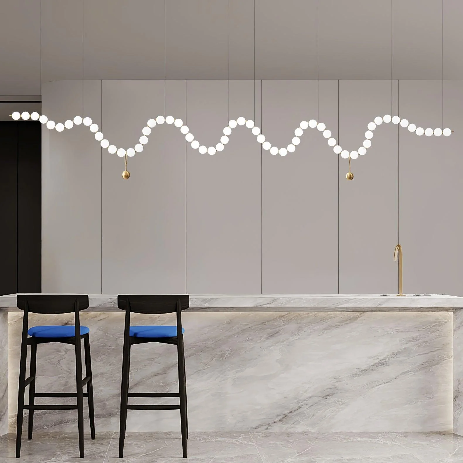 Pearl Modernl Glass Chandelier - Image 30