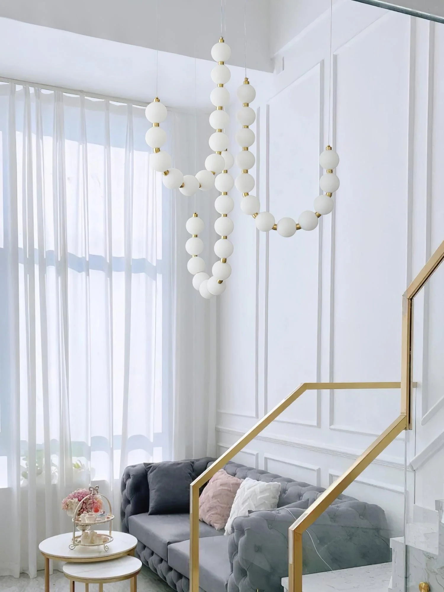 Pearl Modernl Glass Chandelier - Image 34