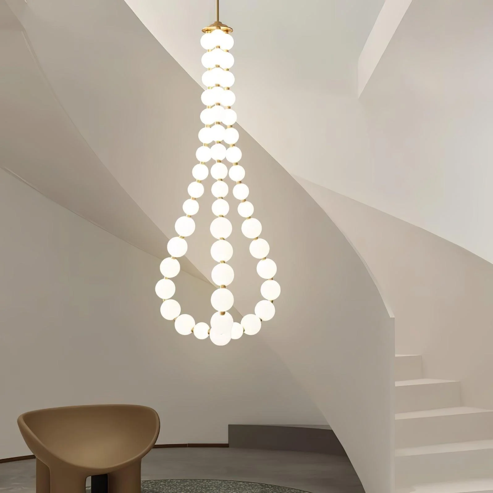 Pearl Modernl Glass Chandelier - Image 6