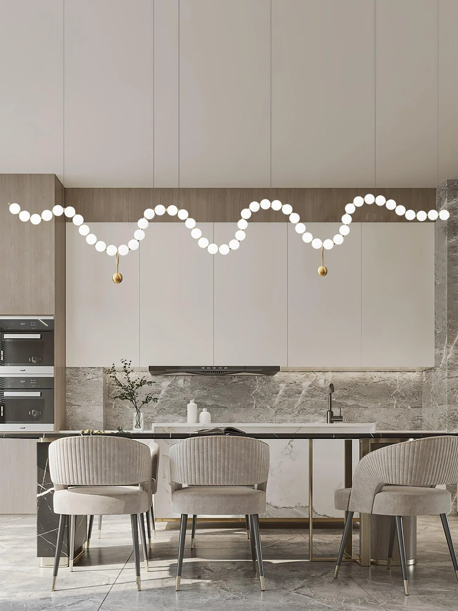 Pearl Modernl Glass Chandelier - Image 61