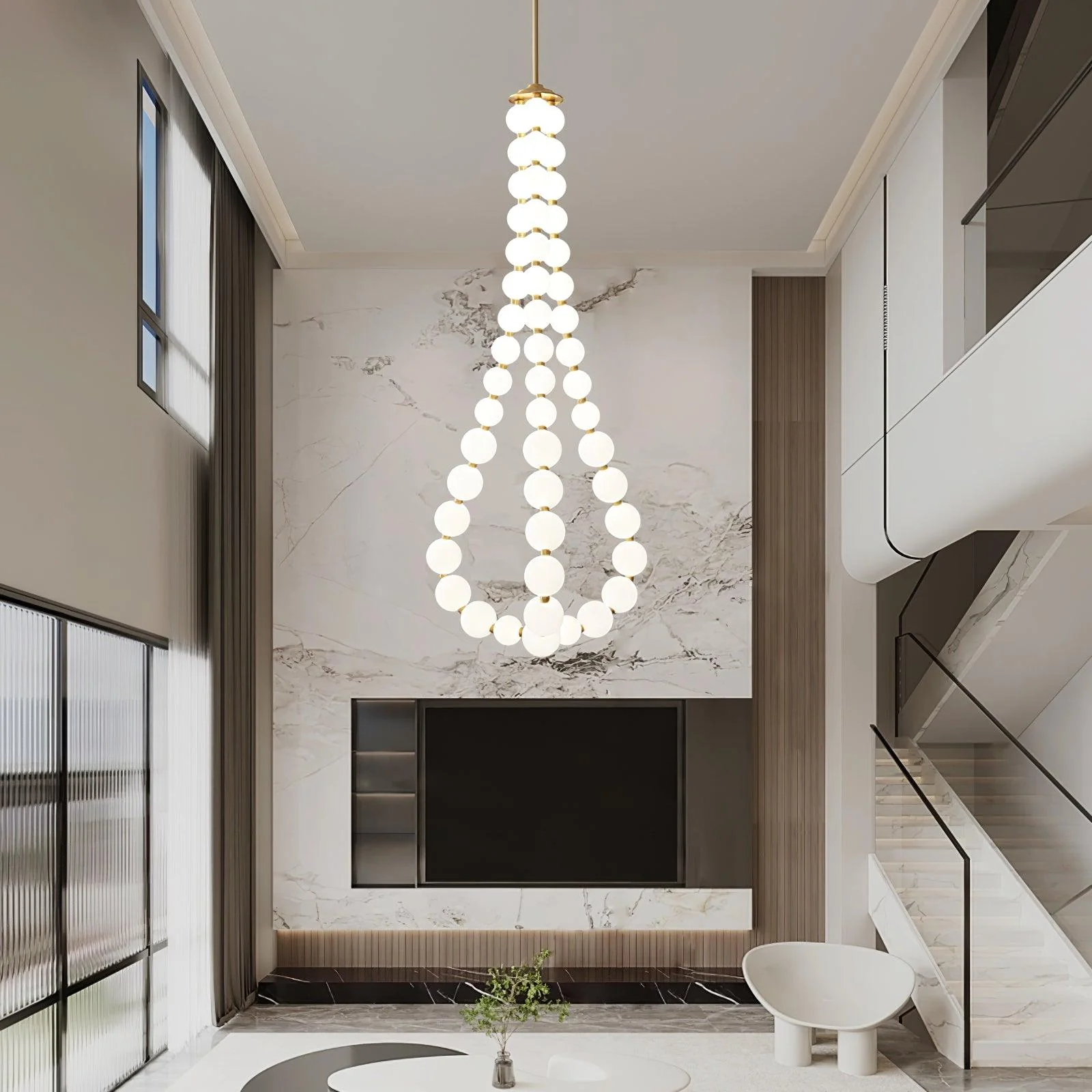 Pearl Modernl Glass Chandelier - Image 65
