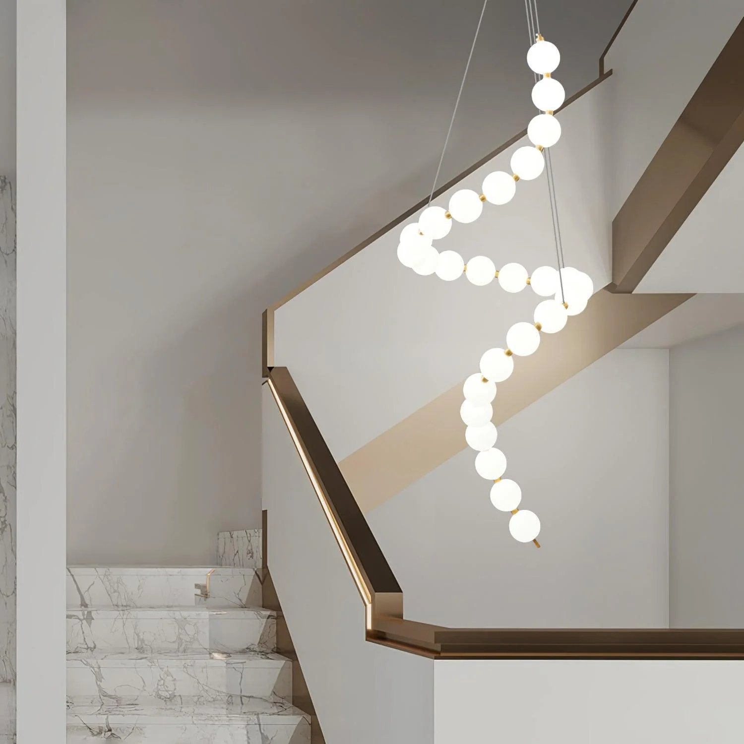 Pearl Modernl Glass Chandelier - Image 8
