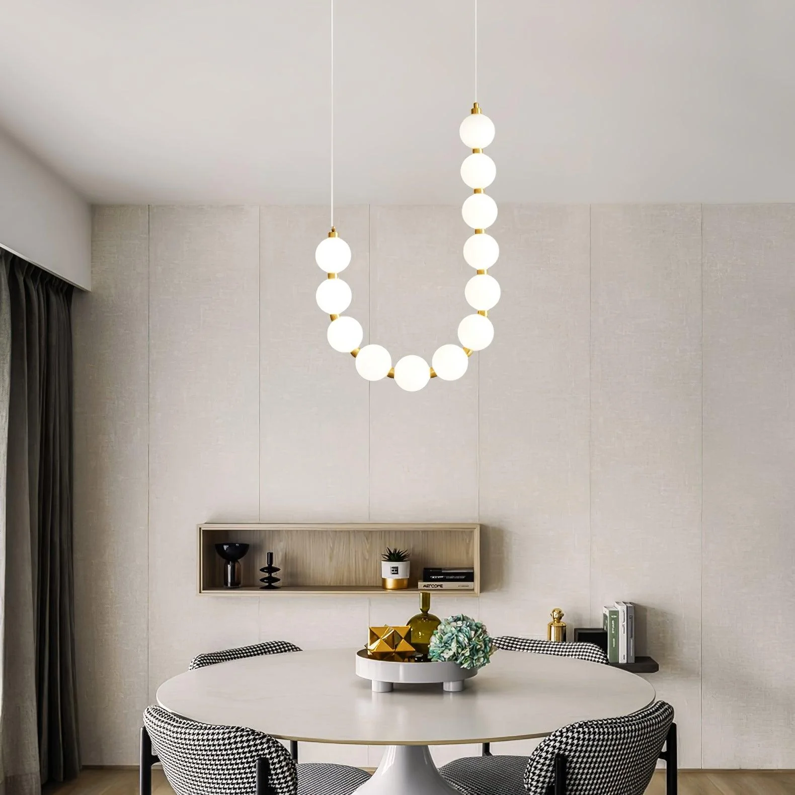 Pearl Modernl Glass Chandelier - Image 9