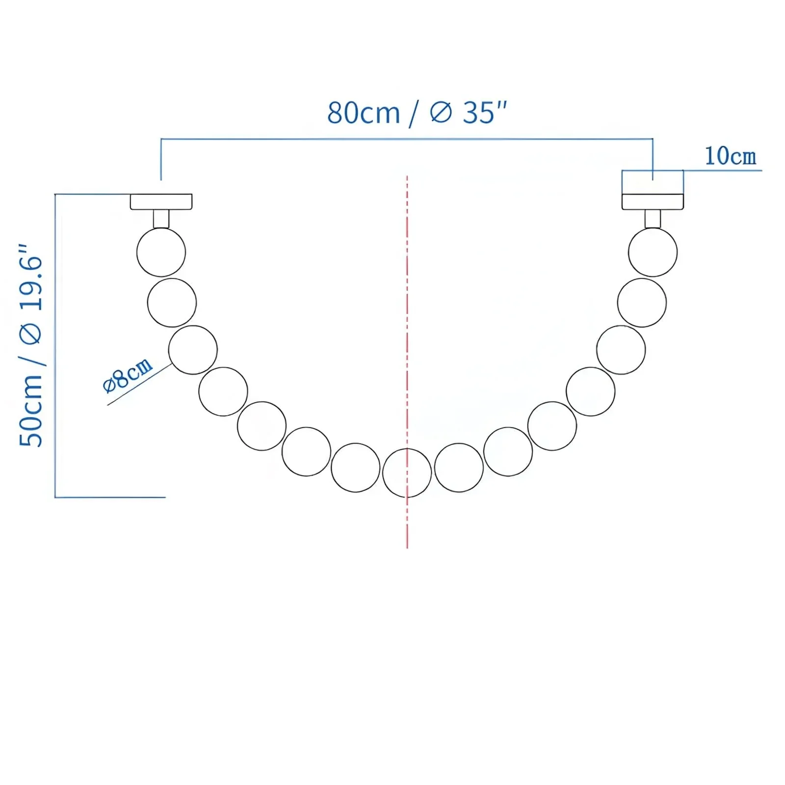 PearlCascade Glass Bead Chandelier - Image 43