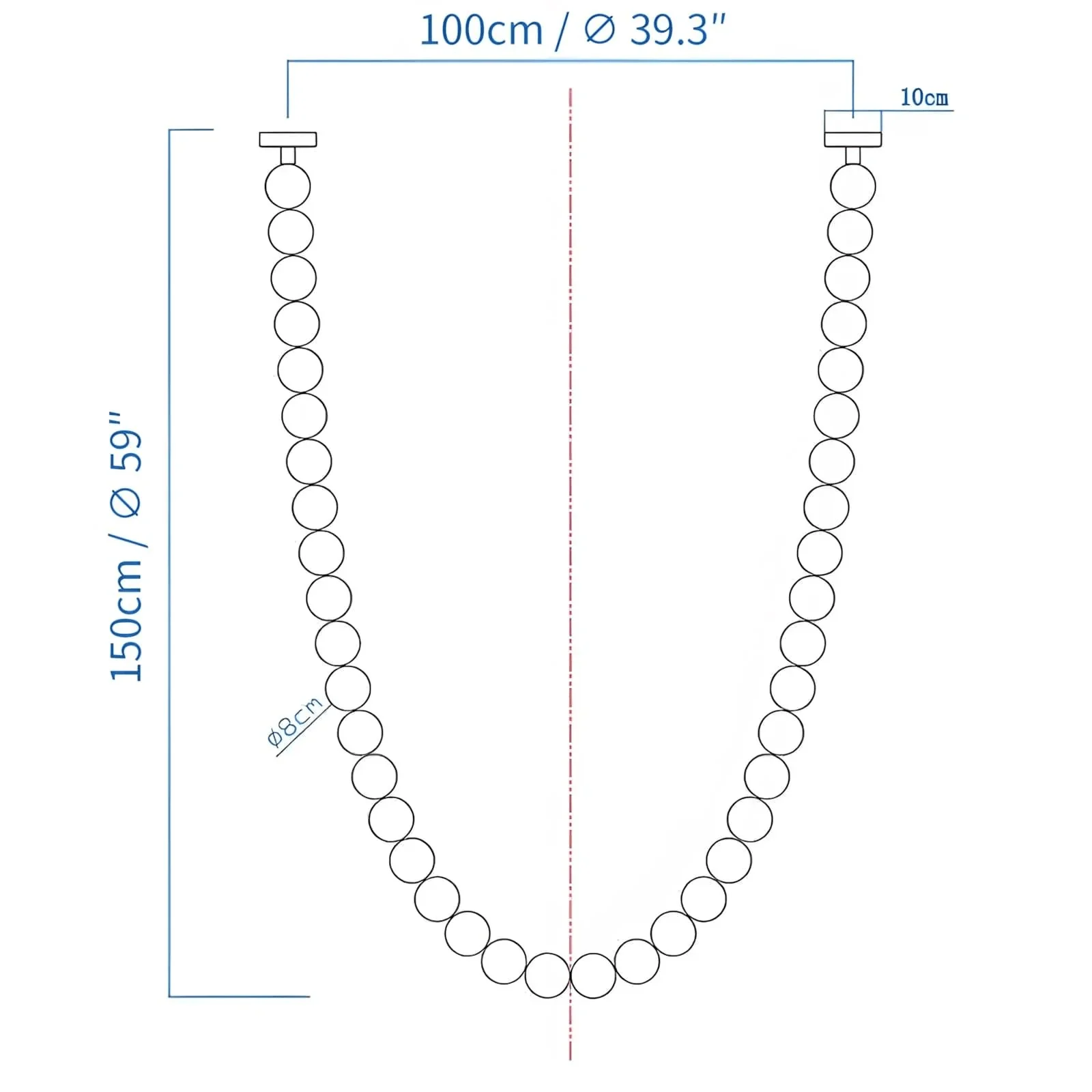 PearlCascade Glass Bead Chandelier - Image 46