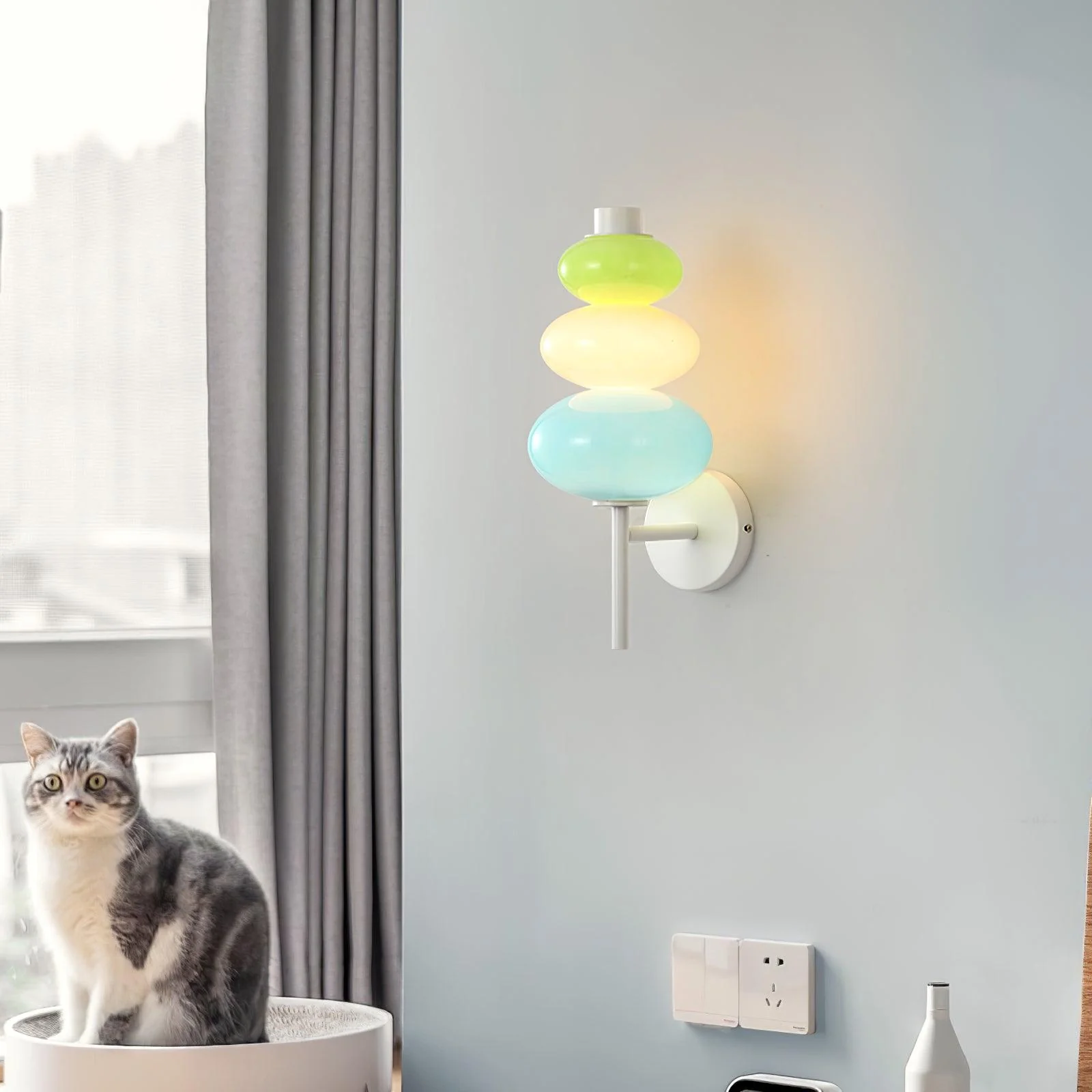 Pebble Modern Glass Wall Lamp - Image 2