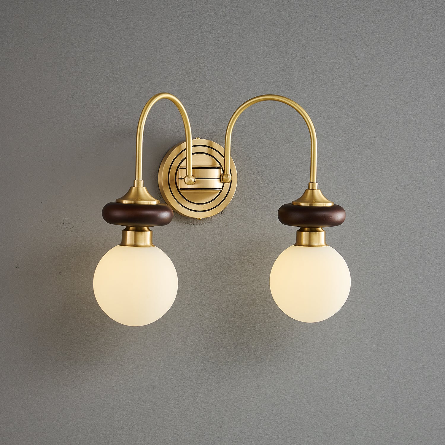Perry Wall Lamp Premium Nordic Art Walnut Glass - Image 17