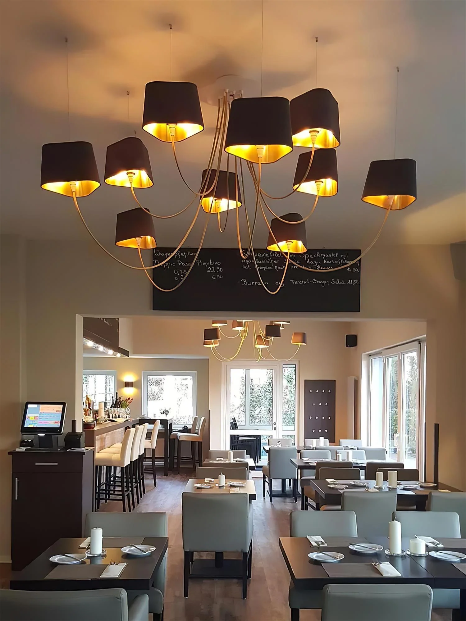 Petit Contemporary Fabric Chandelier - Image 15