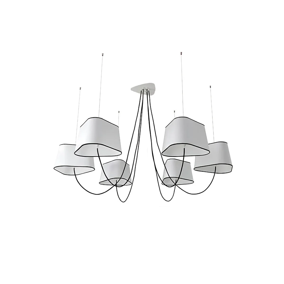 Petit Contemporary Fabric Chandelier - Image 34
