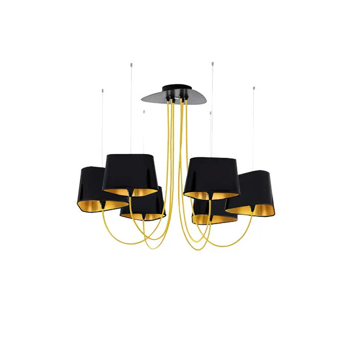 Petit Contemporary Fabric Chandelier - Image 63