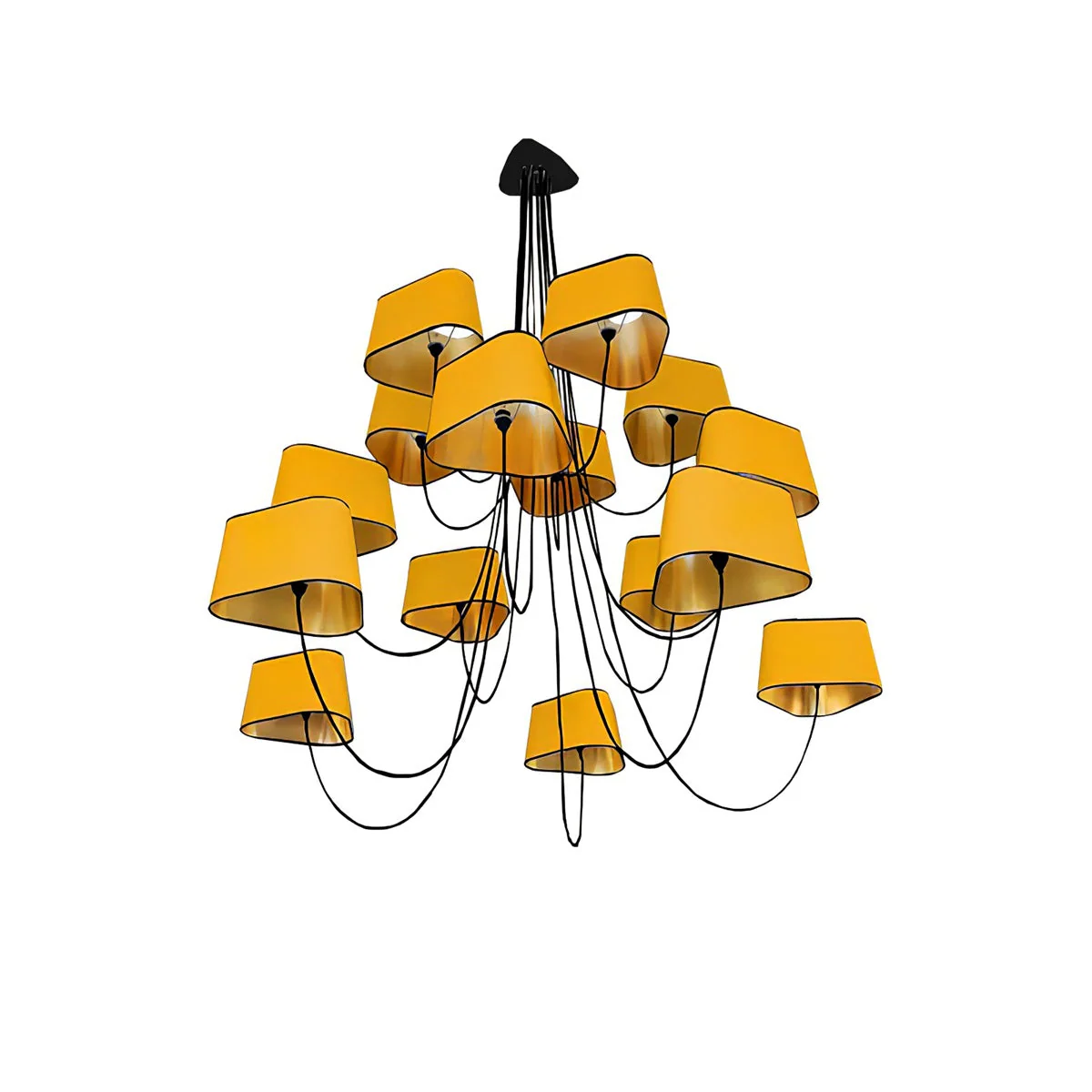 Petit Contemporary Fabric Chandelier - Image 78
