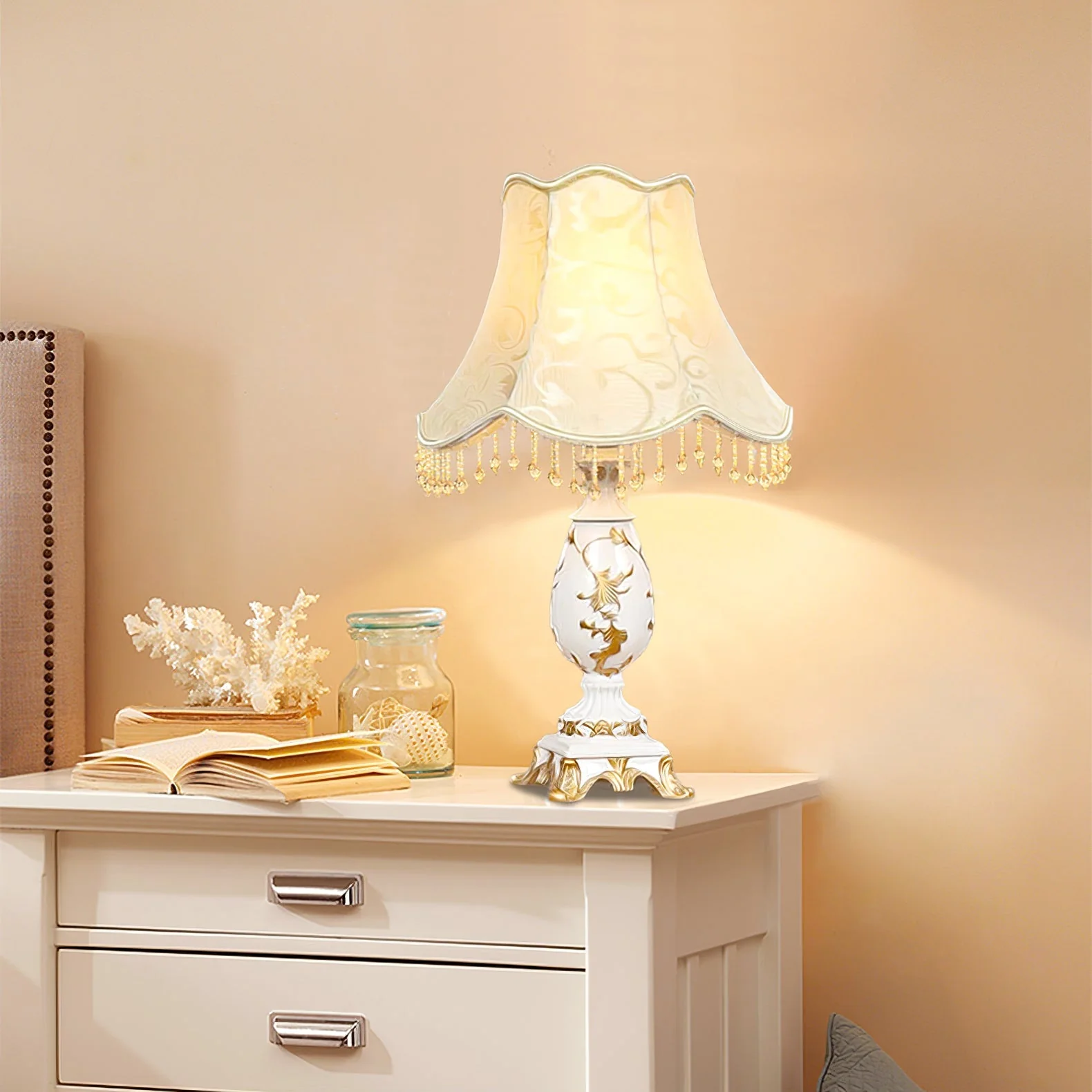 Petunia Contemporary Resin Table Lamp - Image 2