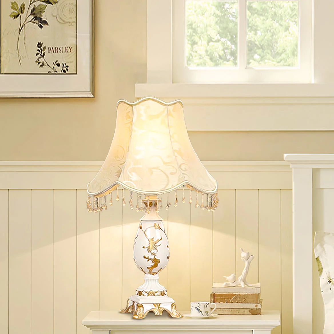 Petunia Contemporary Resin Table Lamp - Image 4