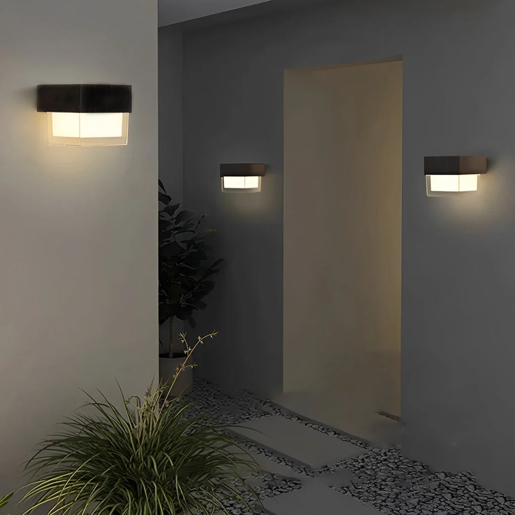 Philipa Square LED Minimalist Outdoor Wall Lights - Image 3
