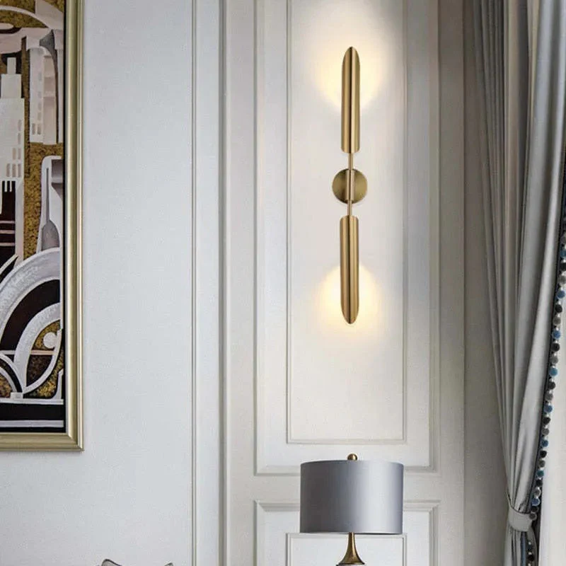 Phira Luxury Double-head Golden Scabbard Wall Lamp - Image 11