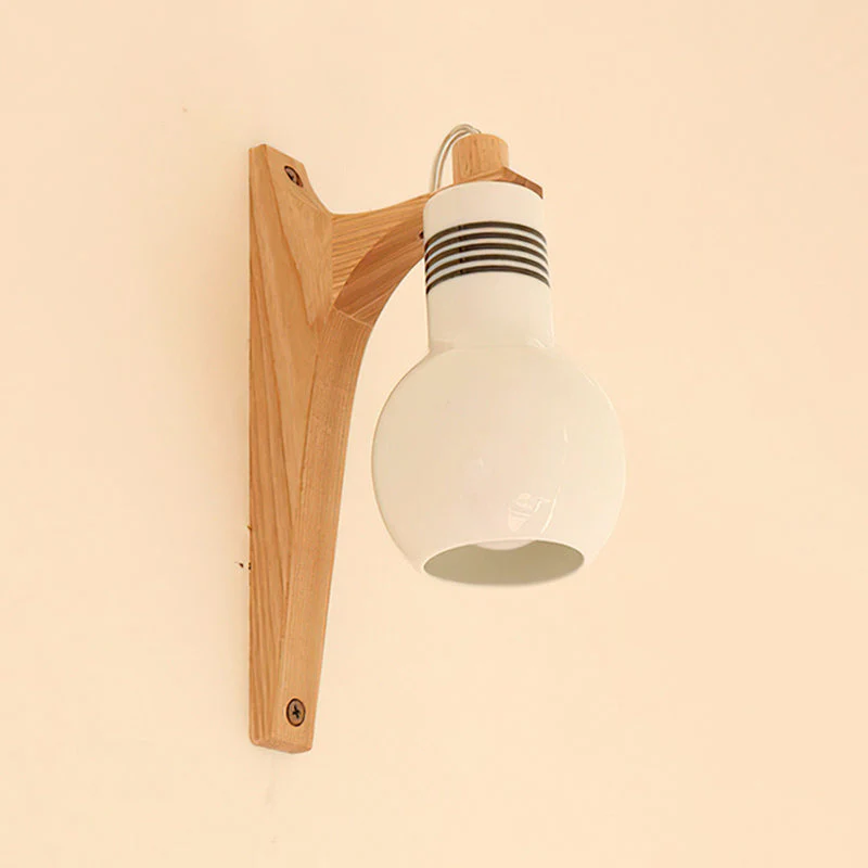Picle Farmhouse Rubber Wood Wall Light - Image 11