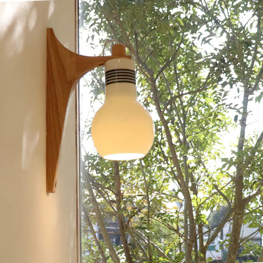 Picle Farmhouse Rubber Wood Wall Light - Image 4