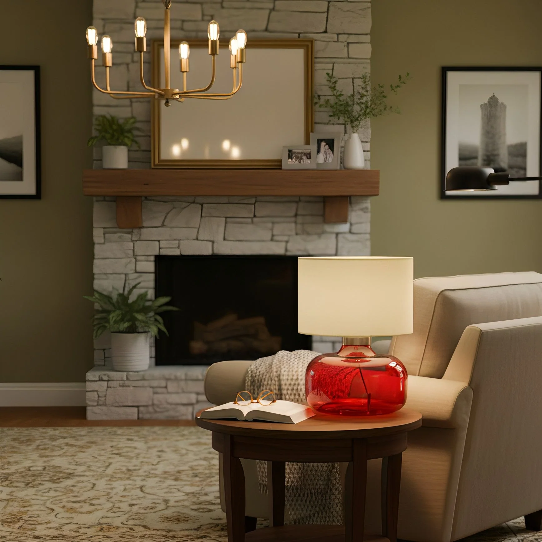 Pillowfort Modern Glass Table Lamp - Image 9