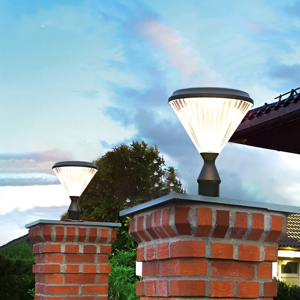 Plans Round LED Modern Outdoor Post Caps Pillar Light - Image 5