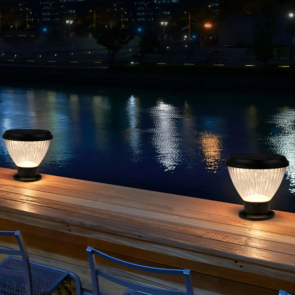 Plans Round LED Modern Outdoor Post Caps Pillar Light - Image 9
