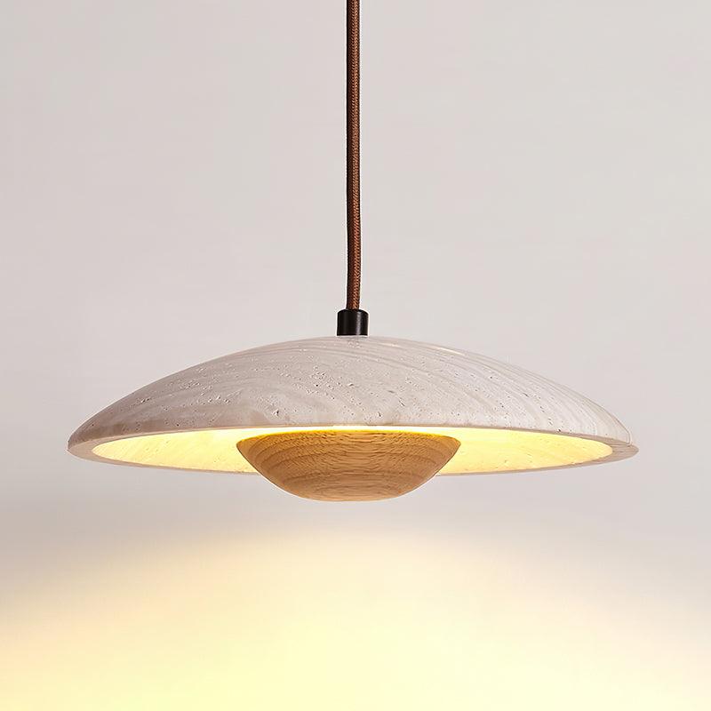 Plate Wabi-Sabi Travertine Pendant Light - Image 15