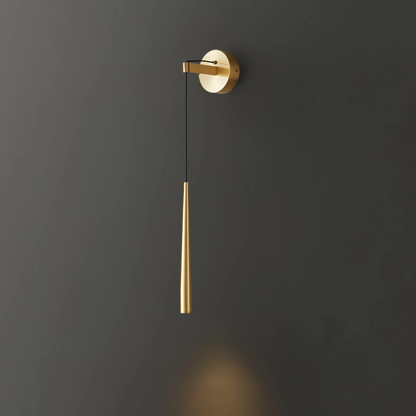 Plex Modern Minimalist Conical Crystal Wall Lamp - Image 2