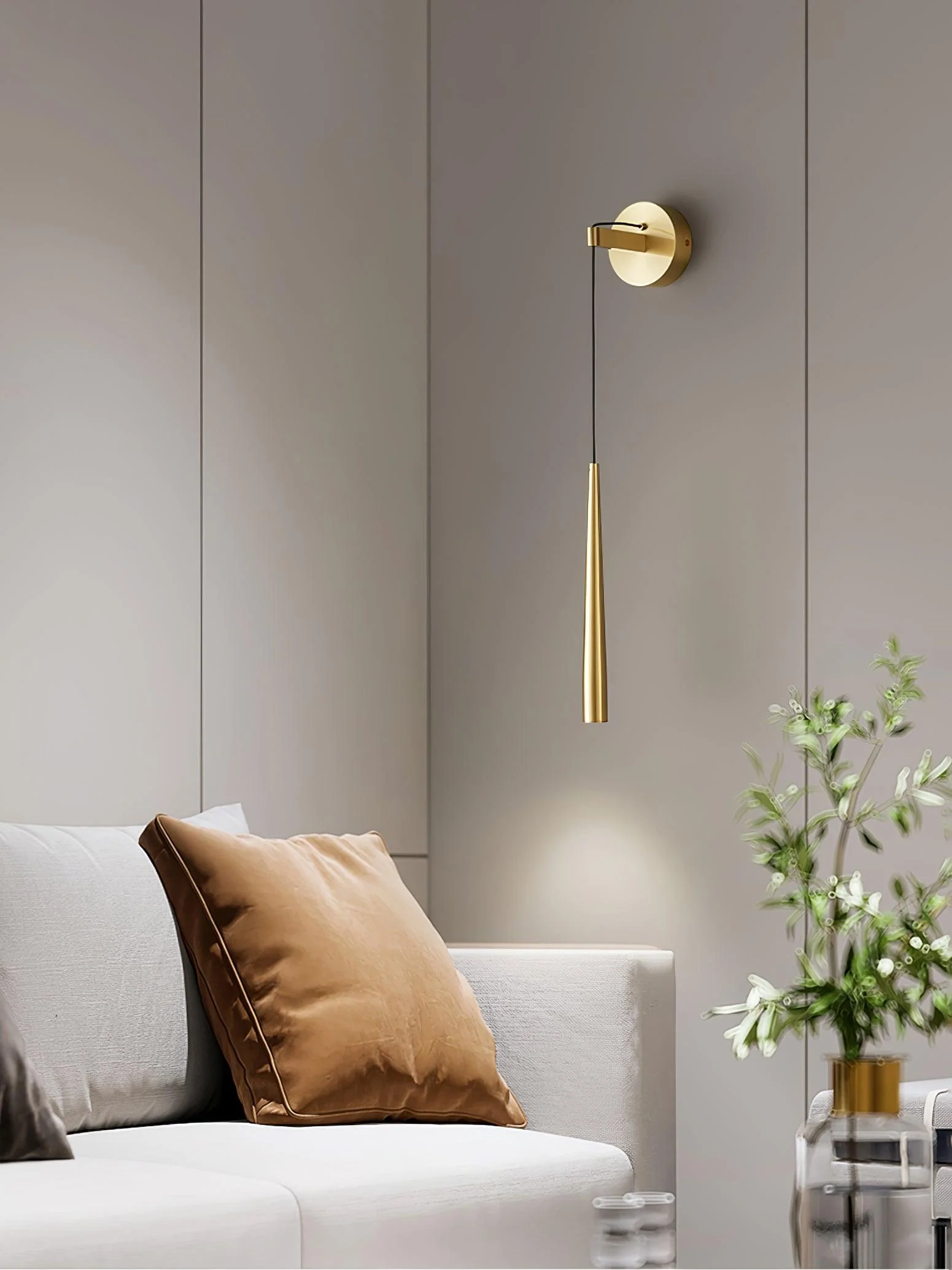 Plex Modern Minimalist Conical Crystal Wall Lamp - Image 20