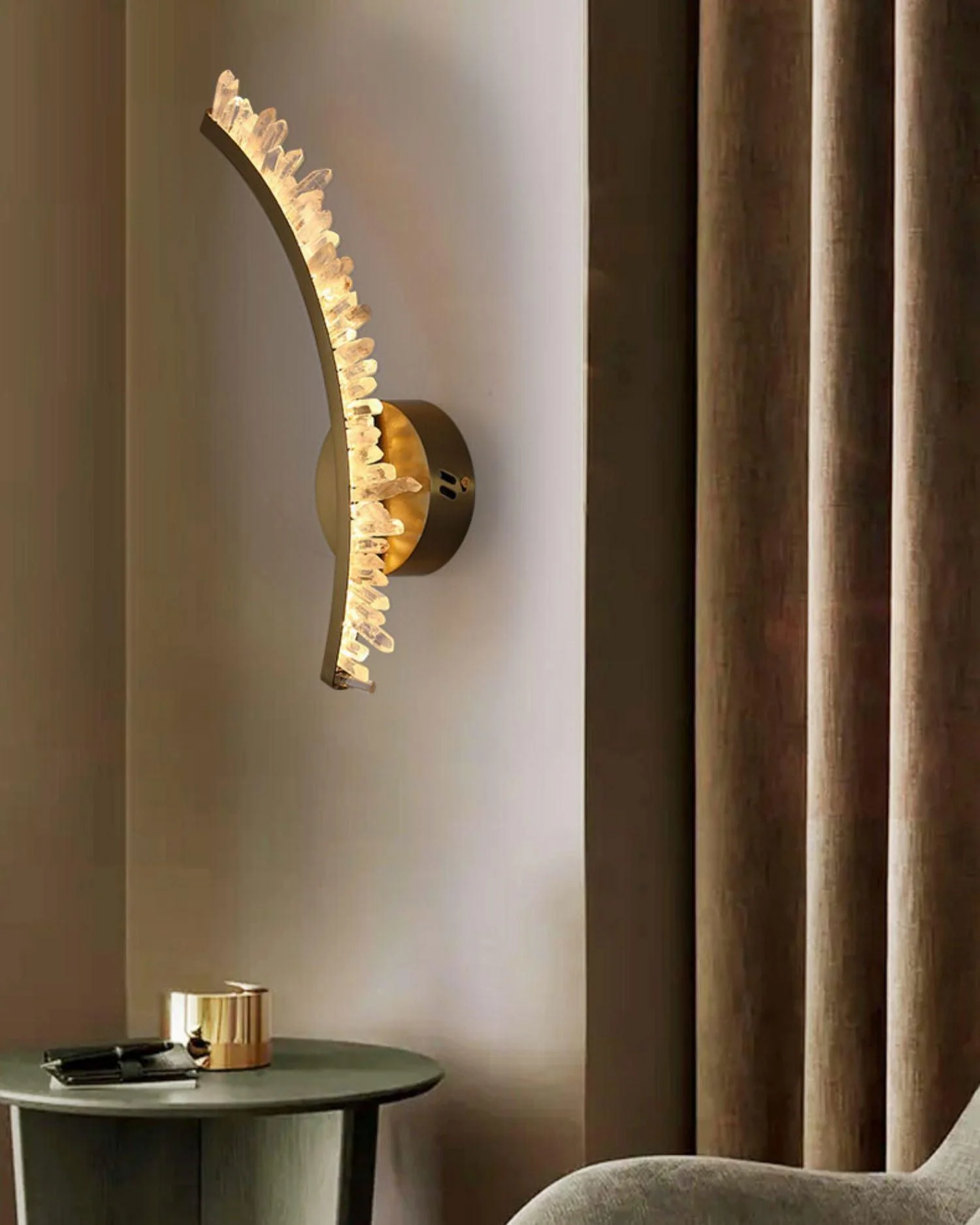 Prairie Premium Nordic Art Crystal Wall Light - Image 15