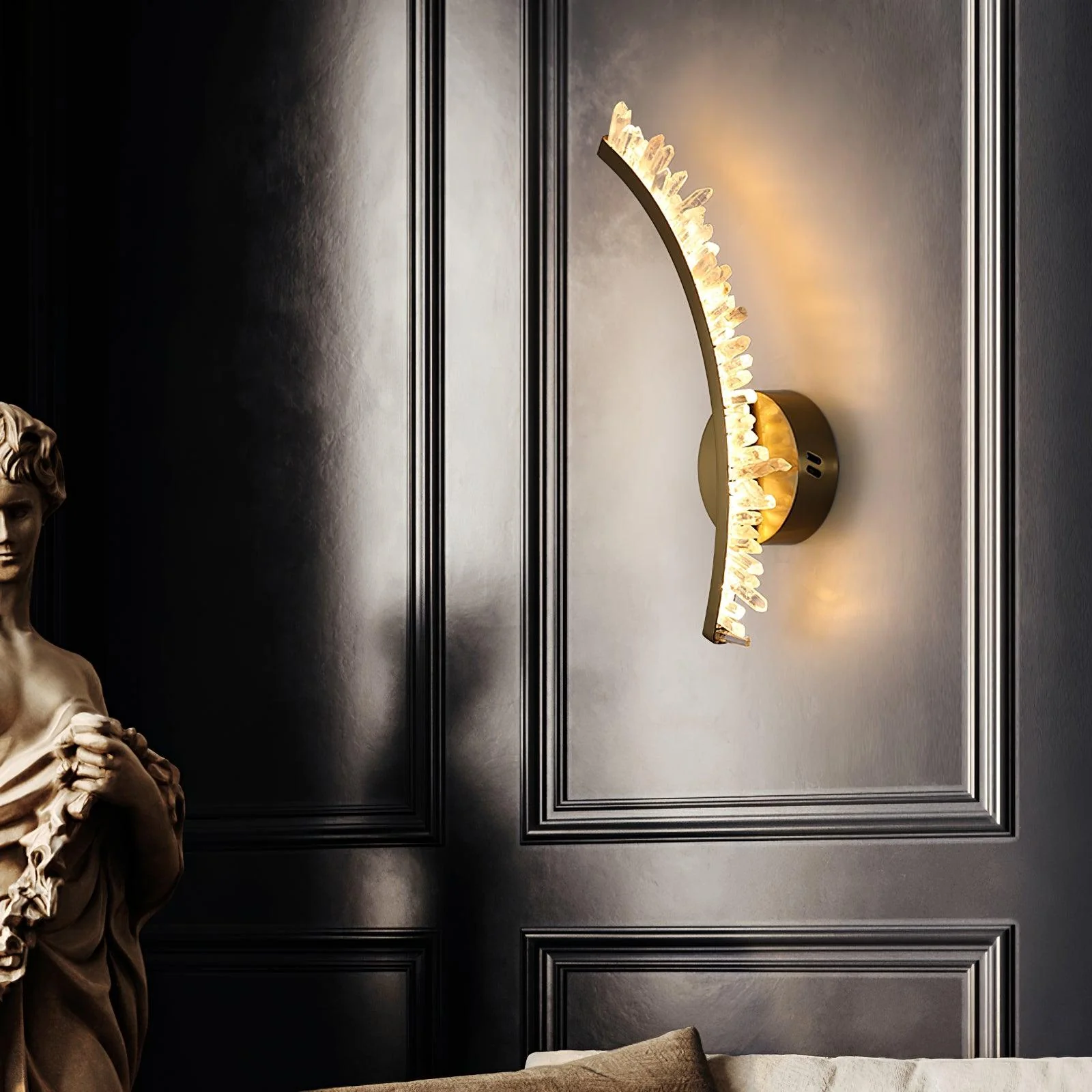 Prairie Premium Nordic Art Crystal Wall Light - Image 24
