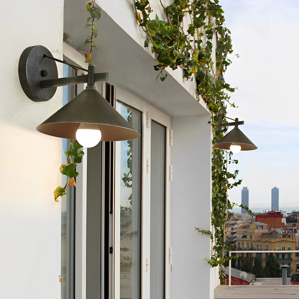 Prirose Conical Retro American Outdoor Wall Sconce - Image 3